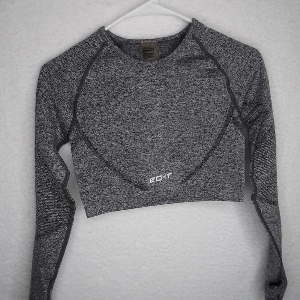 ECHT Dark Gray Heather Crop Top